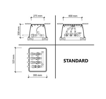 Slika Plastični šaht STANDARD 520 x 400 x 330 mm za navodnjavanje